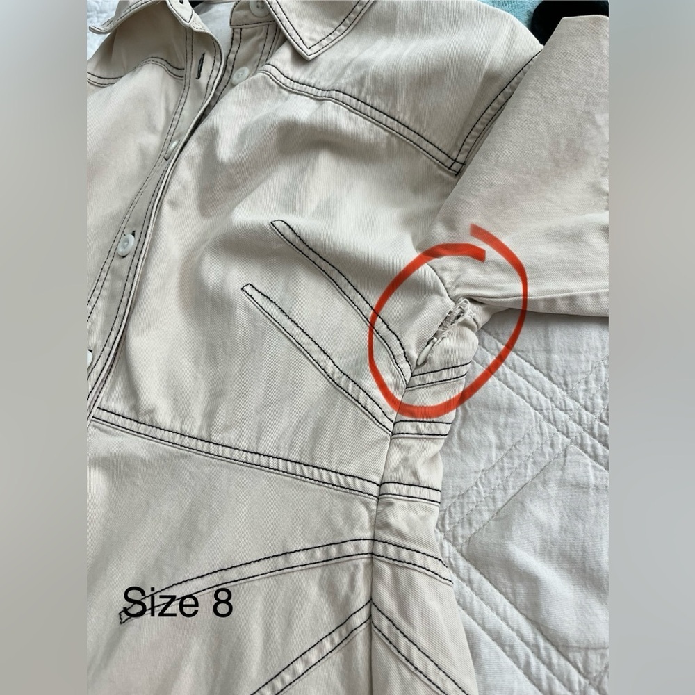 Rosetta Getty Beige Button-Front Midi Dress. Size 8 and Size 12 - Picture 12 of 12